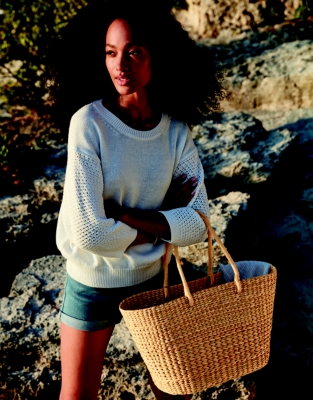 Straw Basket Shopper