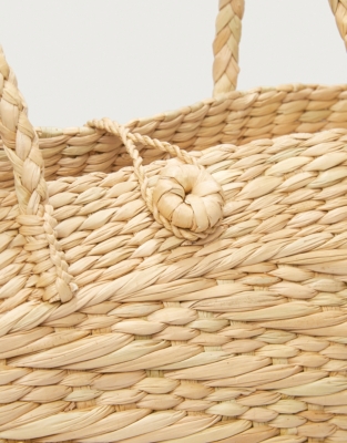 Straw Basket Tote Handbags & Wallets The White Company US