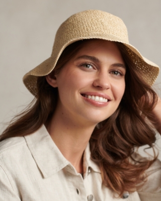 Straw Bucket Hat Accessories The White Company UK