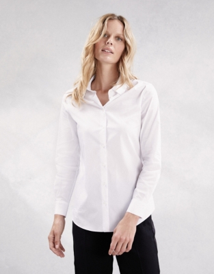 Stretch Cotton Layering Shirt | Clothing Sale | The White Company UK