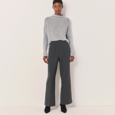 Stretch Pinstripe Ponte Trousers