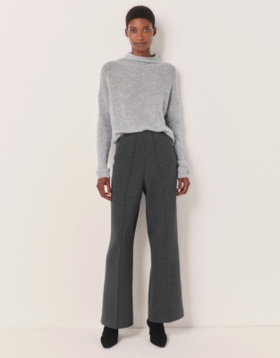 Stretch Pinstripe Ponte Trousers