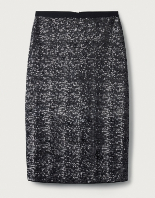 Stretch Sequin Pencil Skirt | Clothing Sale | The White Company UK