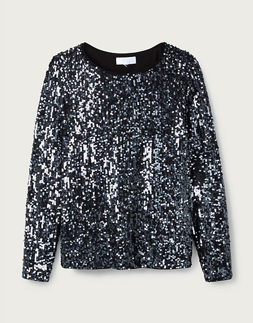 Stretch Sequin Top | The White Company UK