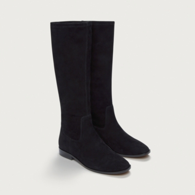 Stretch Suede High Leg Boots