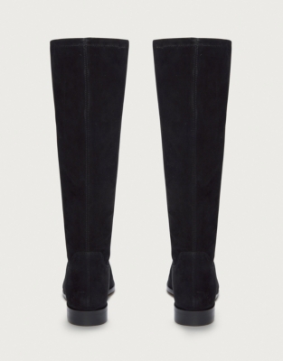 Stretch Suede High Leg Boots