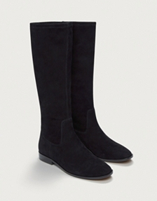 Stretch Suede High Leg Boots