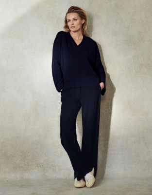 Stretch Wide-Leg Tailored Pants | Pants & Shorts | The White Company US