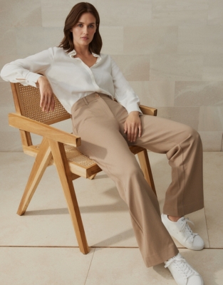 Stretch wide-leg pant