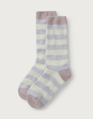 Stripe Cashmere Bed Socks | Slippers, Socks & Sleep Accessories | The ...