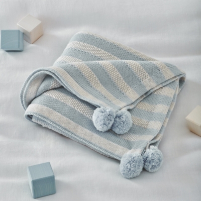 Stripe Cotton Cashmere Baby Blanket