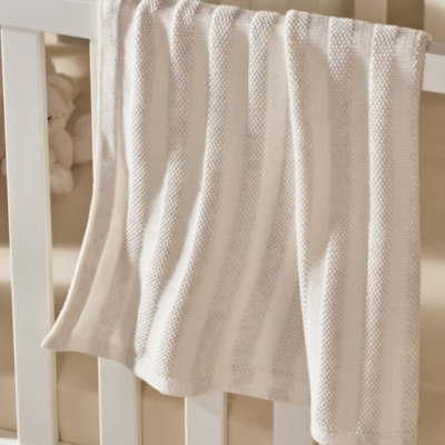 Stripe Cotton Cashmere Baby Blanket