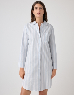 Stripe Cotton Nightshirt