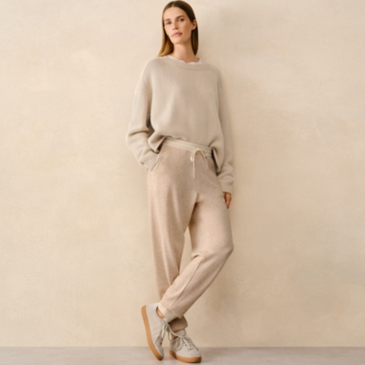 Stripe Detail Joggers with Cashmere