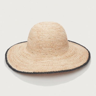 Stripe Edge Raffia Hat