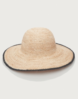 Stripe Edge Raffia Hat