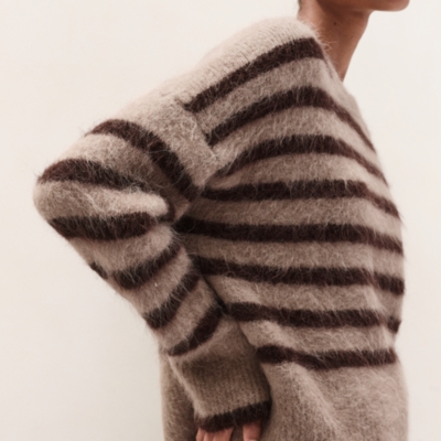 Stripe Jumper with Alpaca 