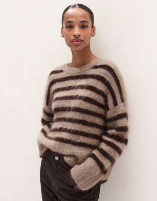 Stripe Jumper with Alpaca 