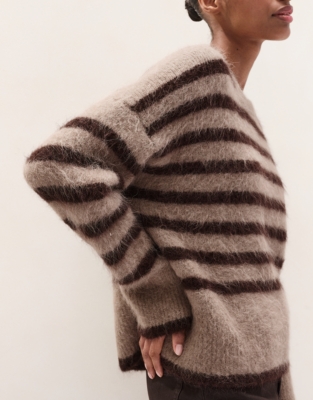 Stripe Jumper with Alpaca 