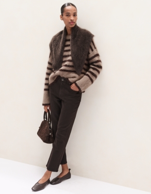 Stripe Jumper with Alpaca 