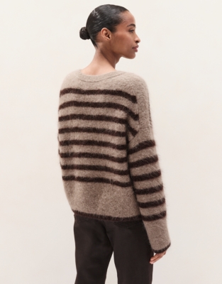 Stripe Jumper with Alpaca 