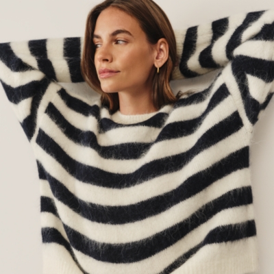 Stripe Jumper with Alpaca