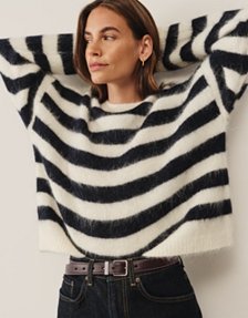 Stripe Jumper with Alpaca