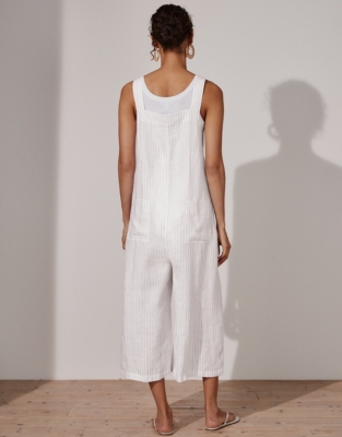 Stripe Linen Dungarees Clothing Sale The White Company UK
