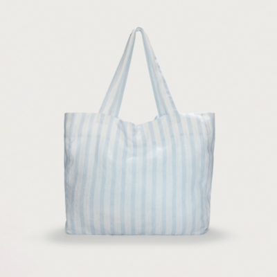 Stripe Linen Tote Bag