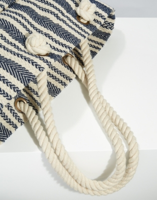 white company beach bag