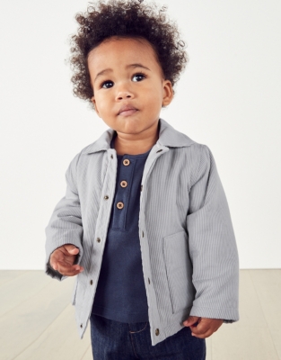 Stripe Quilted Jacket (018mths) Matching Sibling Sets The White