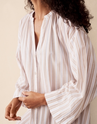 Stripe Relaxed Shirt Dress