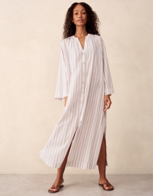 Stripe Relaxed Shirt Dress