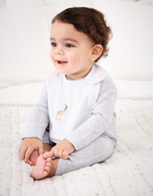 giraffe baby sleepsuit