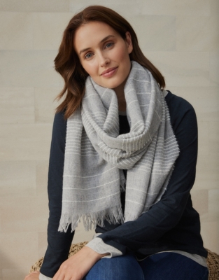 white company hat and scarf