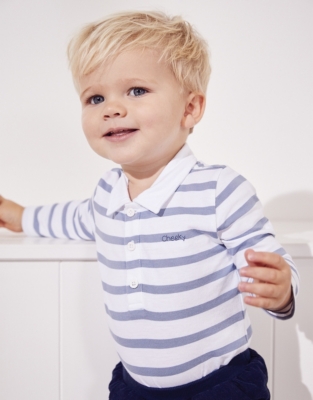 Striped Collared Bodysuit Baby & Children's Sale The White Company UK