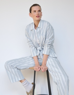 Striped Cotton Pajama Set