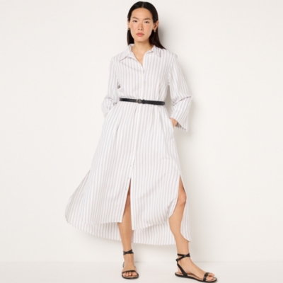 Striped Shirt Midaxi Dress