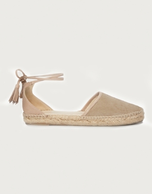 ankle tie espadrilles flats