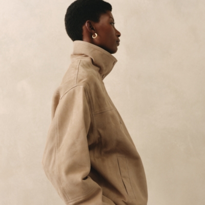 Suede Batwing Jacket