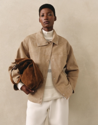 Suede Batwing Jacket