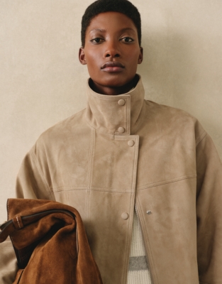 Suede Batwing Jacket