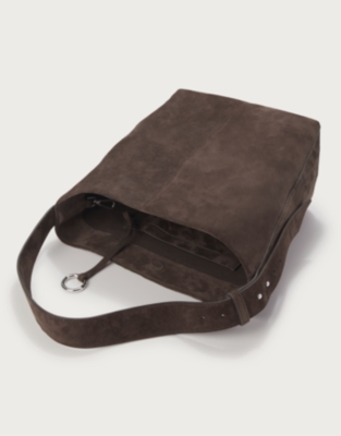Suede Belt Handle Tote Bag