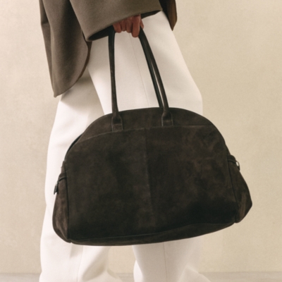 Suede Bowling Bag