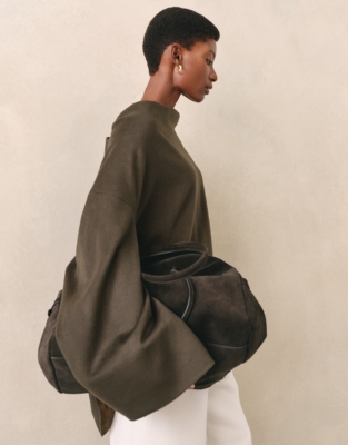 Suede Bowling Bag