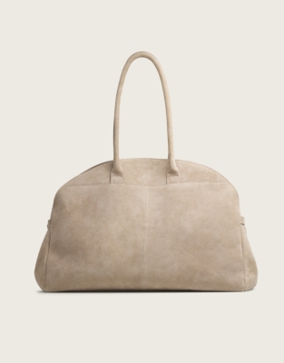Suede Bowling Bag - Neutral