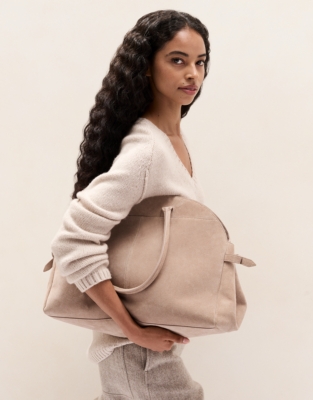 Suede Bowling Bag - Neutral
