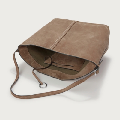 Suede Carry All Contrast Stitch Tote