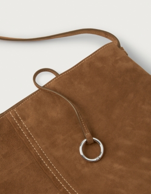 Suede Carry All Contrast Stitch Tote