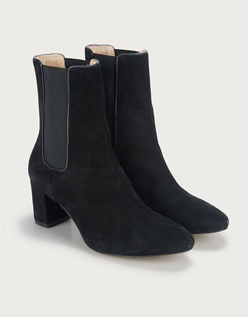 Suede Chelsea Heel Boots | Accessories Sale | The White Company UK